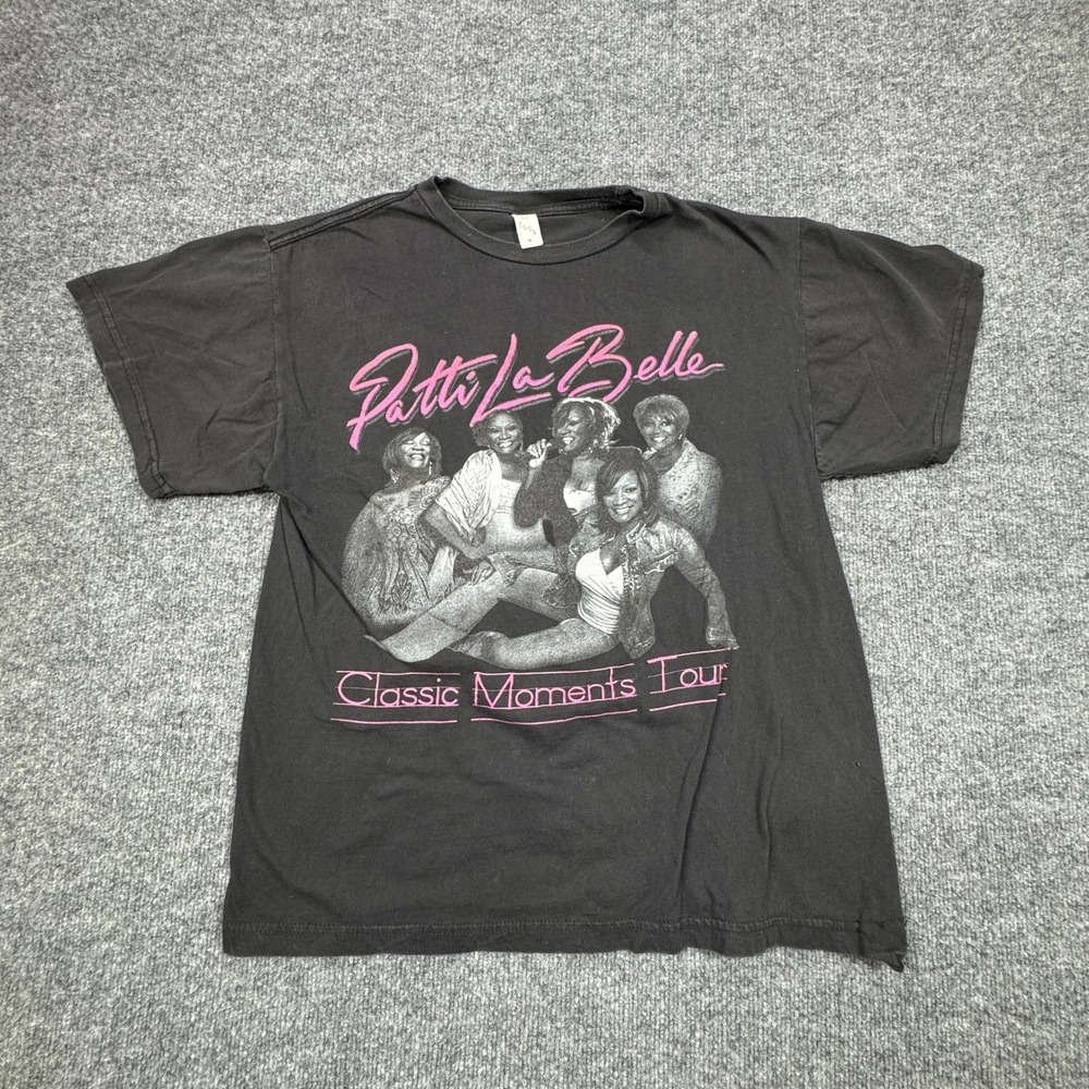 Patti‎ LaBelle T Shirt Men M Black Classic Moments Tour Graphic Concert